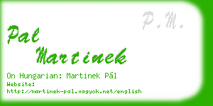 pal martinek business card